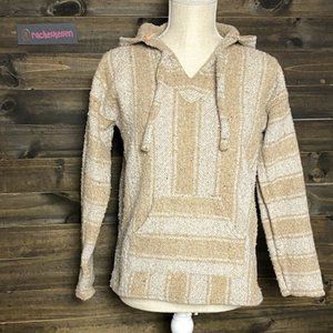 Art Maz Baha Hoodie Cream & White Size Small